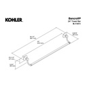 Kohler 11411-2BZ Bancroft 24 Towel Bar 2