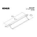 Kohler 11413-SN Bancroft 24 Double Towel Bar 2