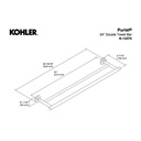 Kohler 14375-SN Purist Double Towel Bar 2