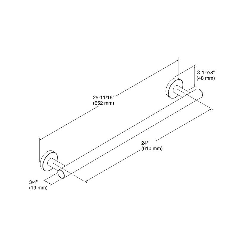 Kohler 14436-BN Purist 24 Towel Bar 2