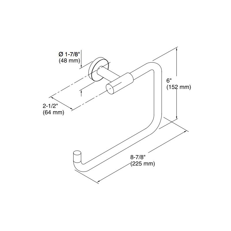 Kohler 14441-BN Purist Towel Ring 2