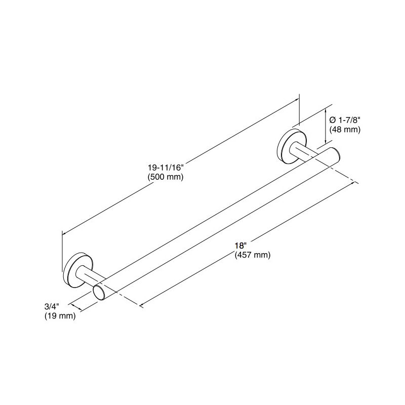 Kohler 14435-BN Purist 18 Towel Bar 2