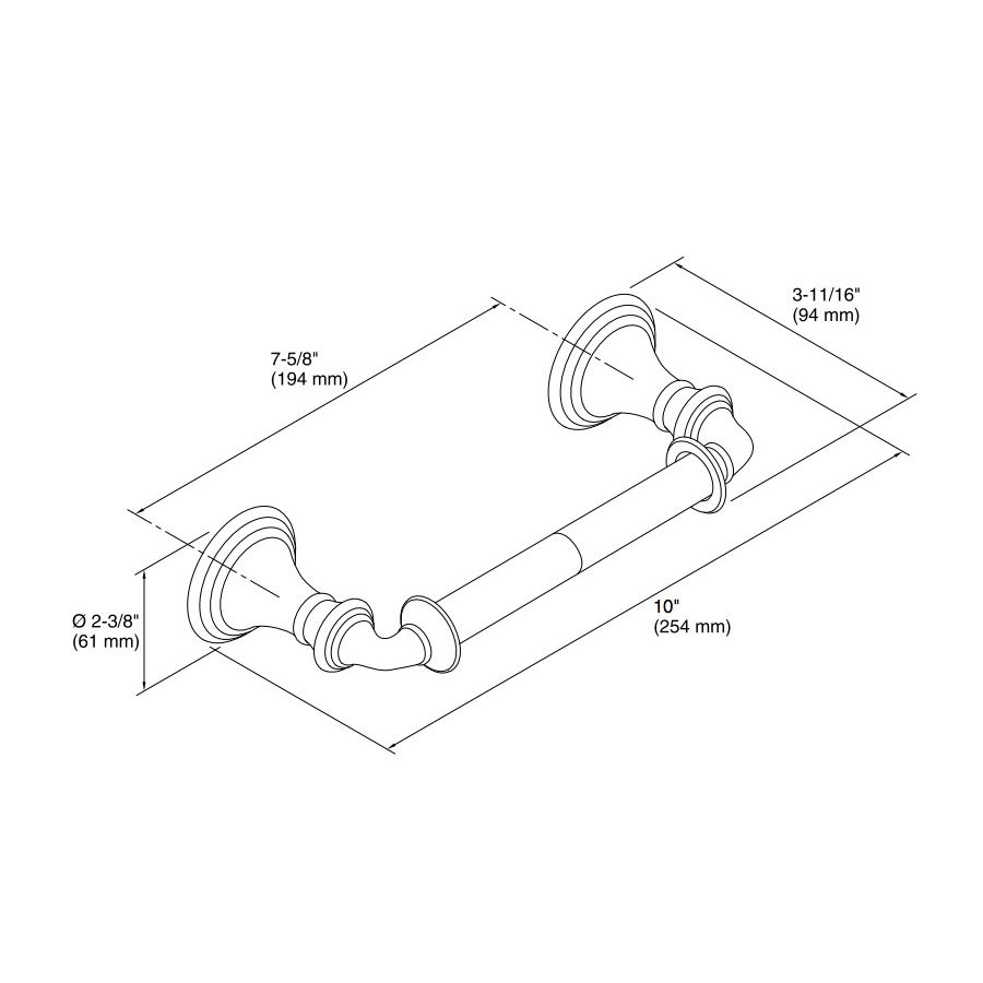 Kohler 10554-BN Devonshire Toilet Tissue Holder Double Post 2