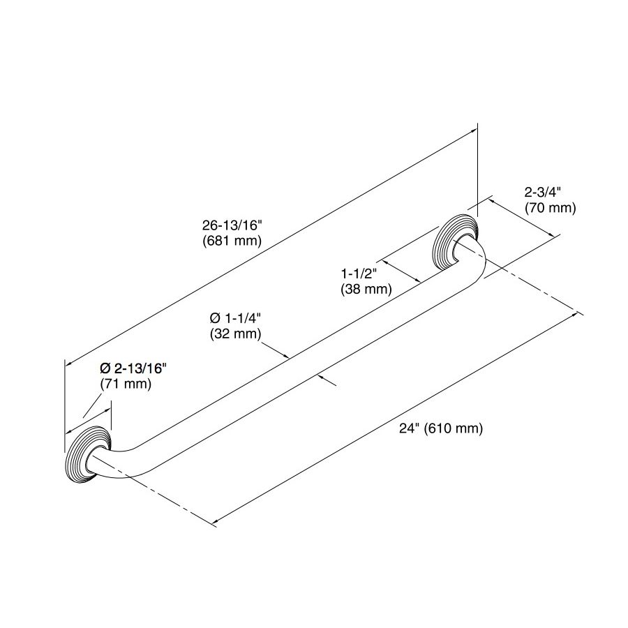 Kohler 14562-BS Contemporary 24 Grab Bar 2