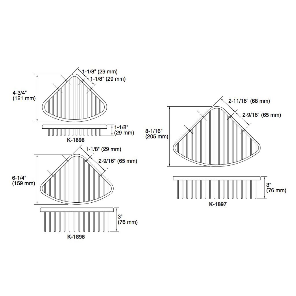 Kohler 1898-AF Small Shower Basket 2