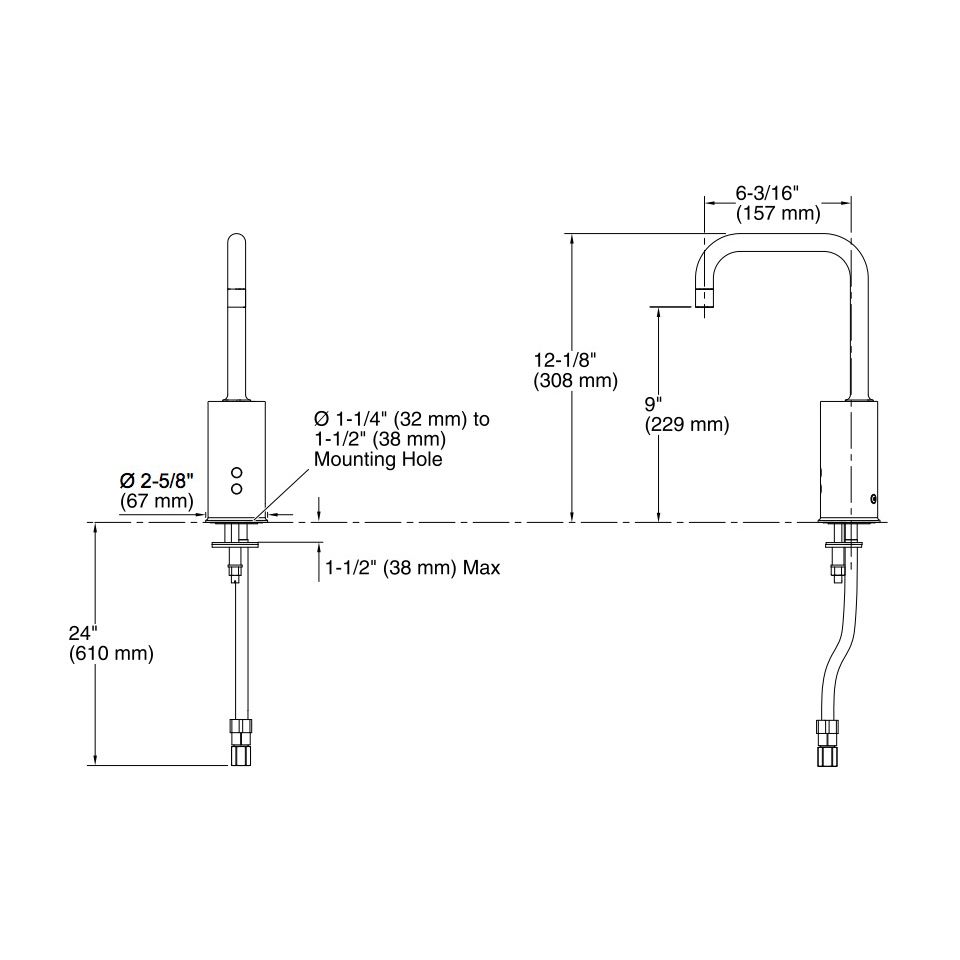 Kohler 13473-CP Gooseneck Touchless Deck-Mount Faucet 2