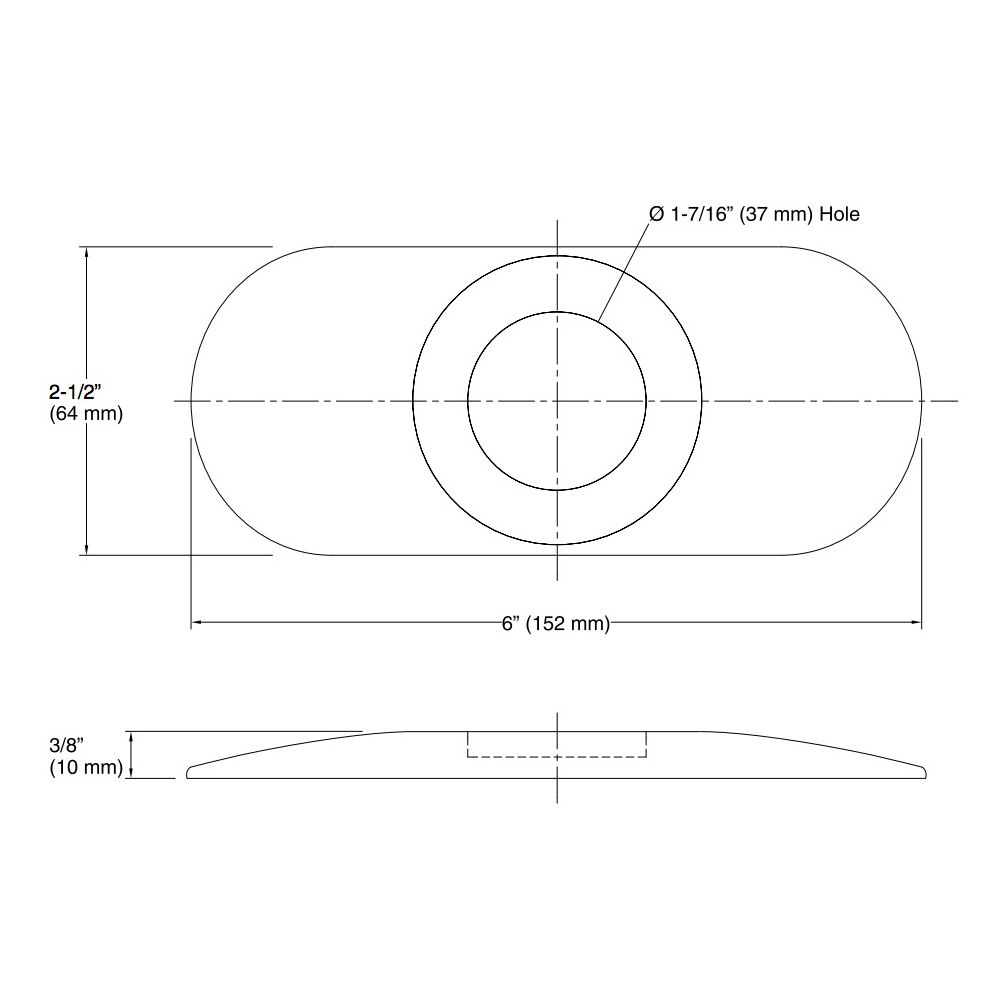 Kohler 14531-BN Escutcheon Plate 6 2