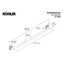 Kohler 14564-BS Contemporary 36 Grab Bar 2