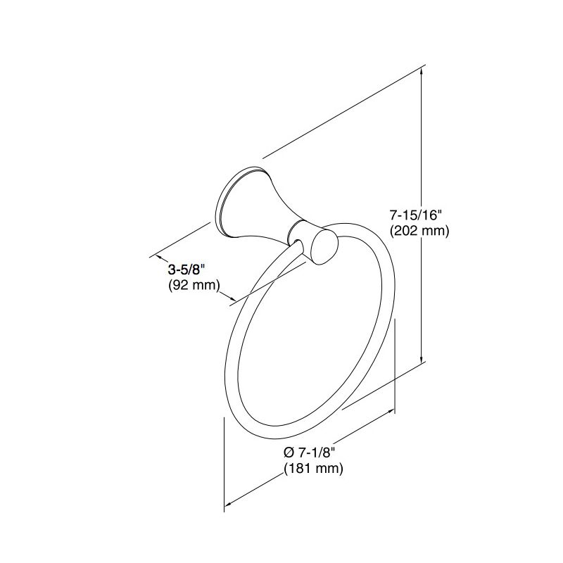 Kohler 13435-BN Coralais Towel Ring 2