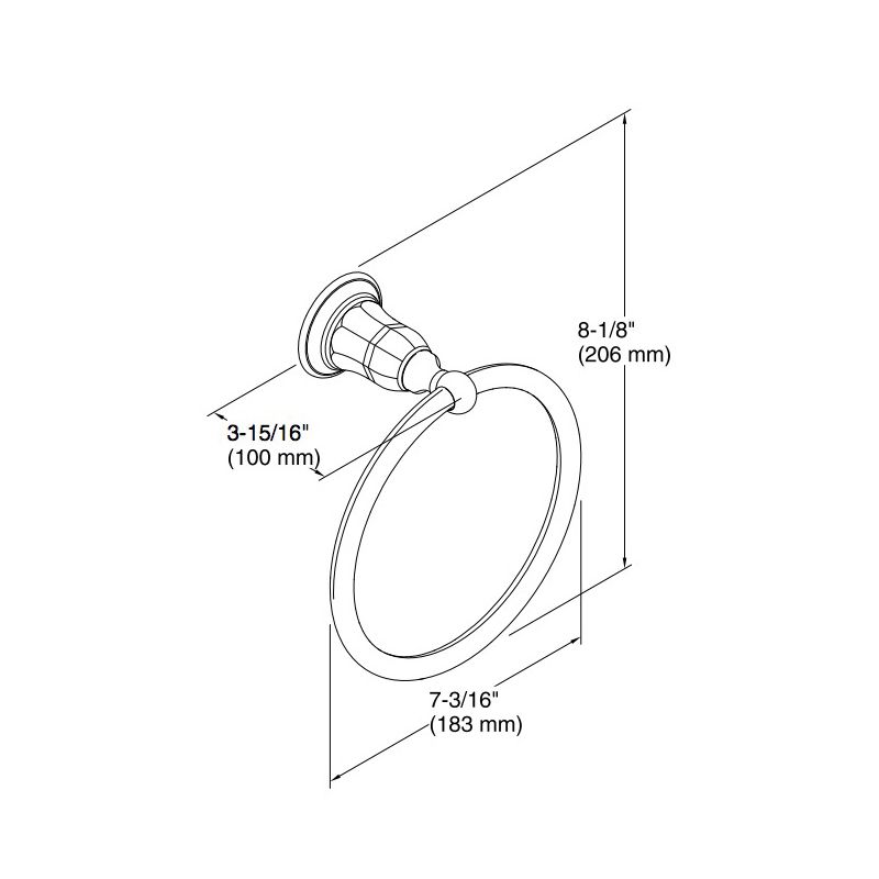 Kohler 13507-2BZ Kelston Towel Ring 2