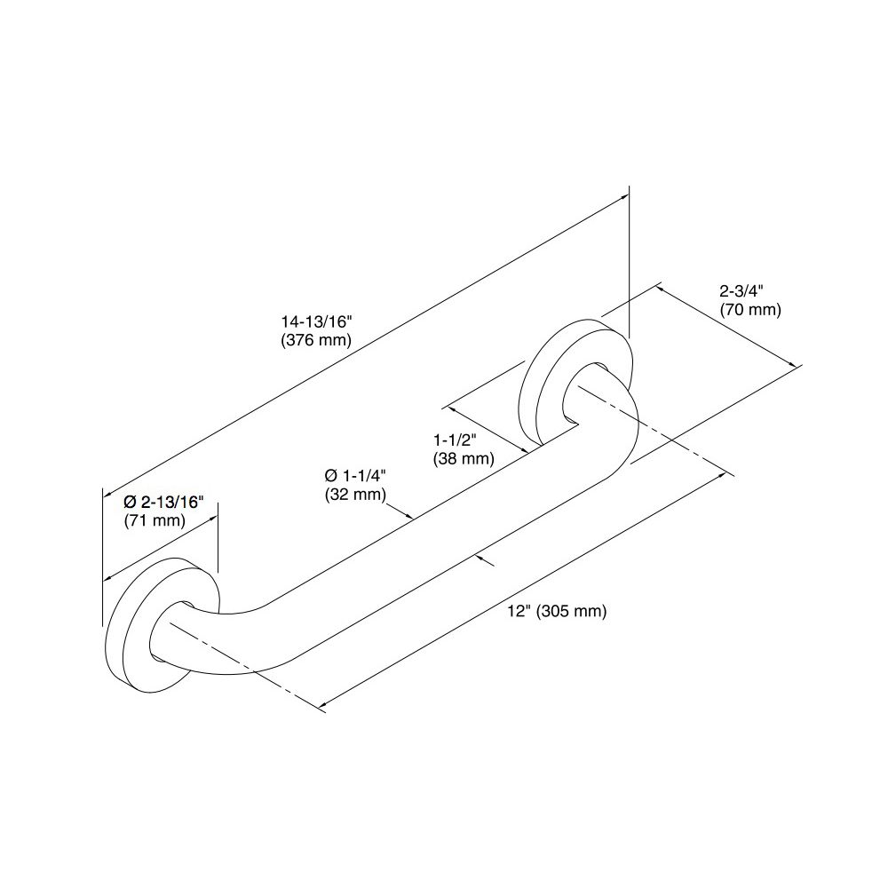 Kohler 14560-BS Contemporary 12 Grab Bar 2