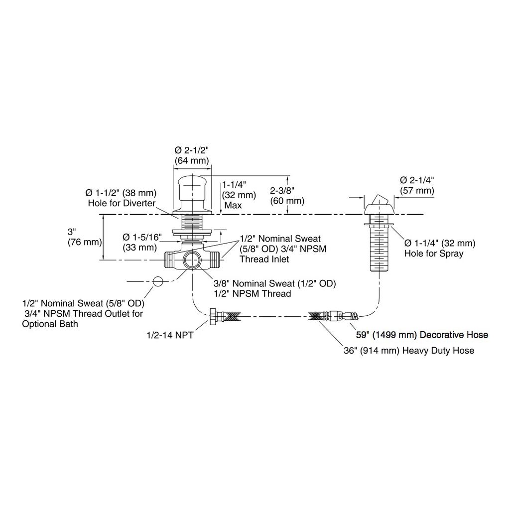 Kohler 8549-SN Two-Way Diverter Valve And Handshower Hose Guide 2