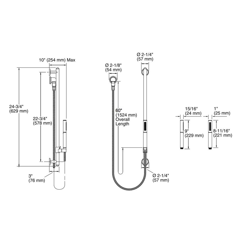 Kohler 8487-CP Hotel Handshower Kit 2