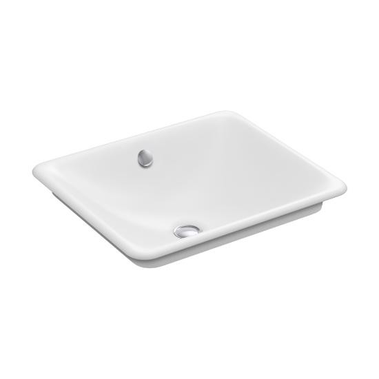 Kohler 5400-W-0 Iron Plains Wading Pool Rectangular Bathroom Sink With White Painted Underside 1