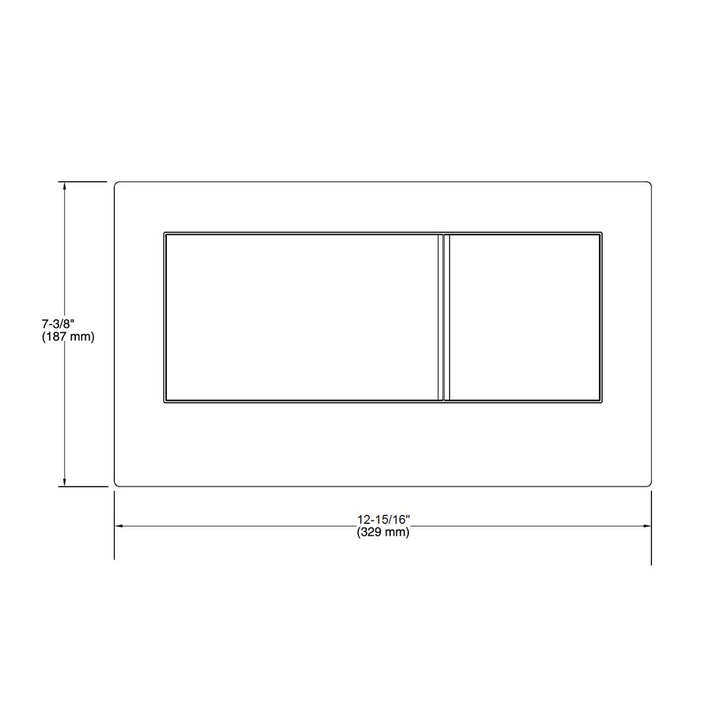 Kohler 6298-CP Veil Flush Actuator Plate For 2X6 In-Wall Tank And Carrier System 2