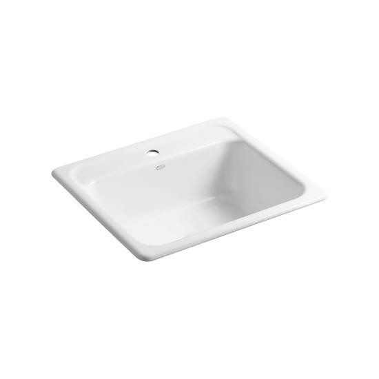 Kohler 5964-1-0 Mayfield 25 X 22 X 8-3/4 Top-Mount Single-Bowl Kitchen Sink With Single Faucet Hole 3