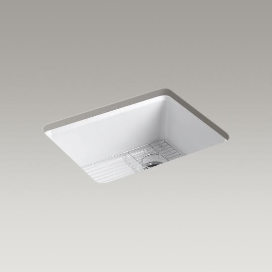 Kohler 5872-5UA1-0 Riverby 25 X 22 X 9-5/8 Undermount Single-Bowl Kitchen Sink With Sink Rack 1