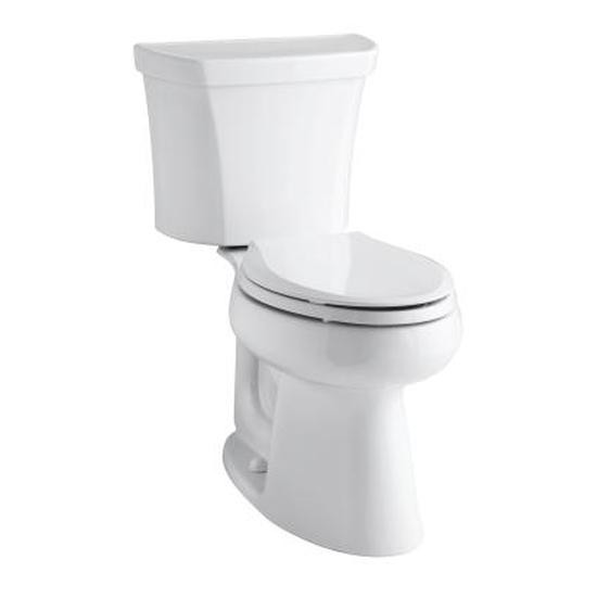 Kohler 3999-RZ-0 Highline Comfort Height Two-Piece Elongated 1.28 Gpf Toilet With Class Five Flush Technology Right-Hand Trip Lever Insuliner Tank Liner And Tank Cover Locks 3