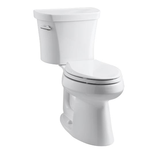 Kohler 3949-U-0 Highline Comfort Height Two-Piece Elongated 1.28 Gpf Toilet With Class Five Flush Technology Left-Hand Trip Lever And Insuliner Tank Liner 3