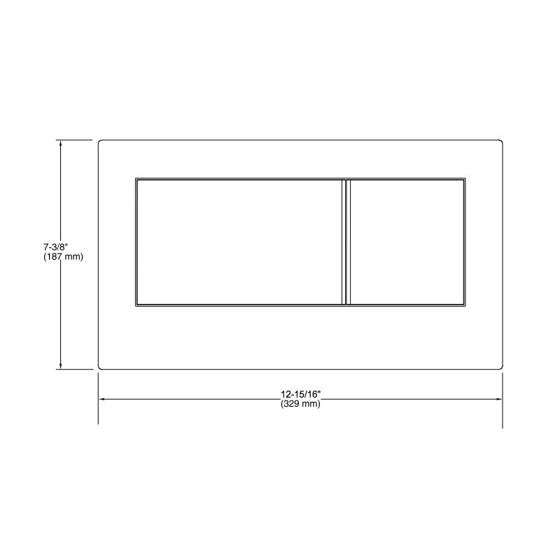 Kohler 6298-7 Veil Flush Actuator Plate For 2X6 In-Wall Tank And Carrier System 2