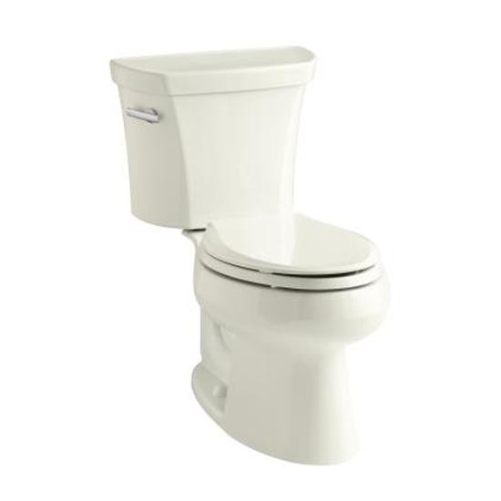 Kohler 3998-UT-96 Wellworth Two-Piece Elongated 1.28 Gpf Toilet With Class Five Flush Technology Left-Hand Trip Lever Insuliner Tank Liner And Tank Cover Locks 3