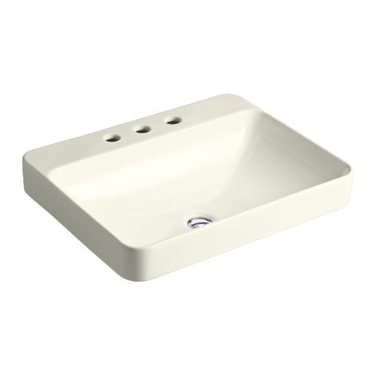 Kohler 2660-8-96 Vox Rectangle Vessel Bathroom Sink With Widespread Faucet Holes 3