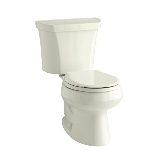 Kohler 3987-RA-96 Wellworth Two-Piece Round-Front Dual-Flush Toilet With Class Five Flush Technology And Right-Hand Trip Lever 3