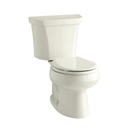 Kohler 3987-RA-96 Wellworth Two-Piece Round-Front Dual-Flush Toilet With Class Five Flush Technology And Right-Hand Trip Lever 3