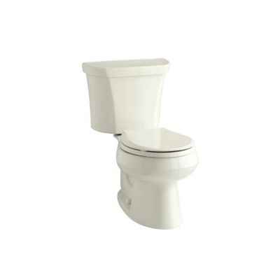 Kohler 3987-RA-96 Wellworth Two-Piece Round-Front Dual-Flush Toilet With Class Five Flush Technology And Right-Hand Trip Lever 1