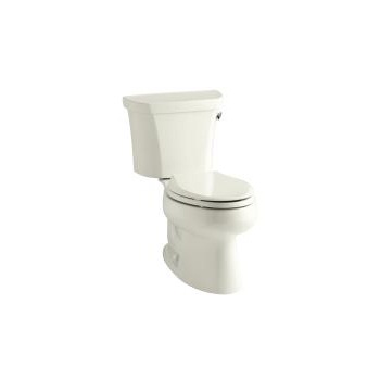 Kohler 3998-TR-96 Wellworth Two-Piece Elongated 1.28 Gpf Toilet With Class Five Flush Technology Right-Hand Trip Lever And Tank Cover Locks 1