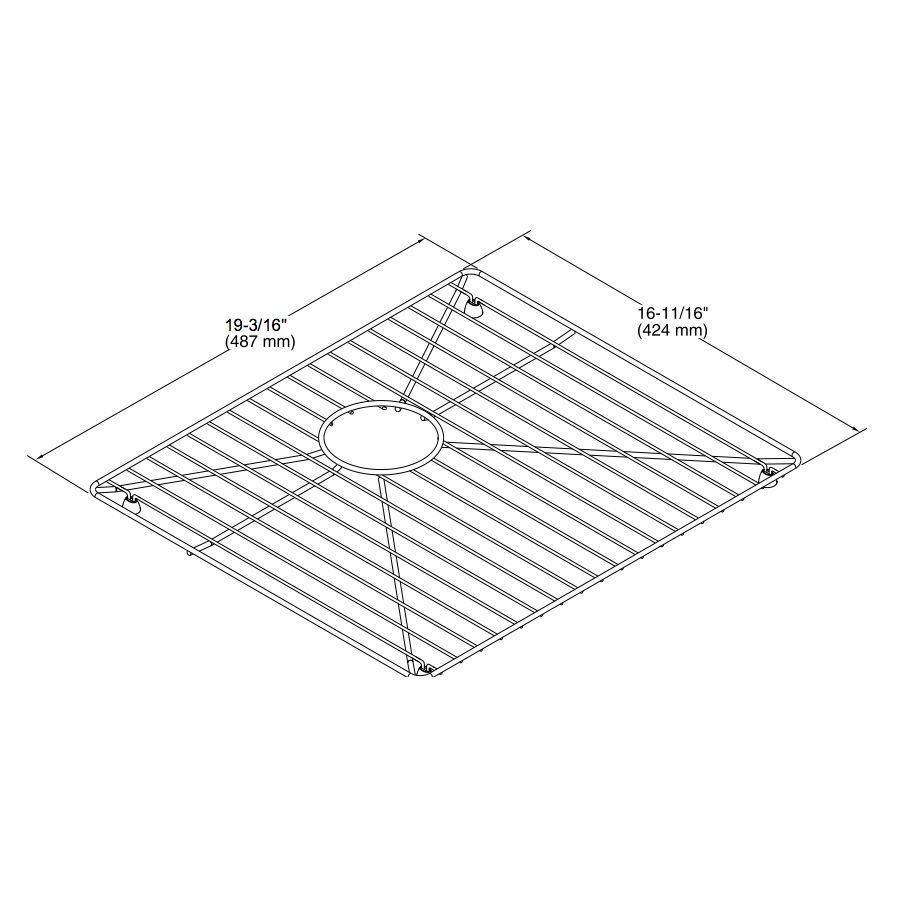 Kohler 6476-ST Vault/Strive Stainless Steel Sink Rack 19-3/16 X 16-11/16 For 36 Offset Apron-Front Sink 2