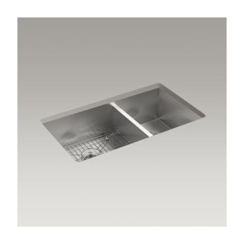 Kohler K3823 Vault 33 x 22 Double Kitchen Sink 4 Faucet Holes 1