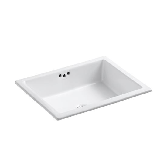 Kohler 2330-G-0 Kathryn 19-3/4 X 15-5/8 X 6-1/4 Under-Mount Bathroom Sink With Glazed Underside 3