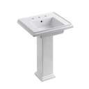 Kohler 2844-8-0 Tresham 24 Pedestal Lavatory With 8 Widespread Faucet Drilling 1