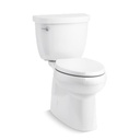 Kohler 5310-0 Cimarron Comfort Height Two-Piece Elongated 1.28 Toilet With Skirted Trapway And Left-Hand Trip Lever 1