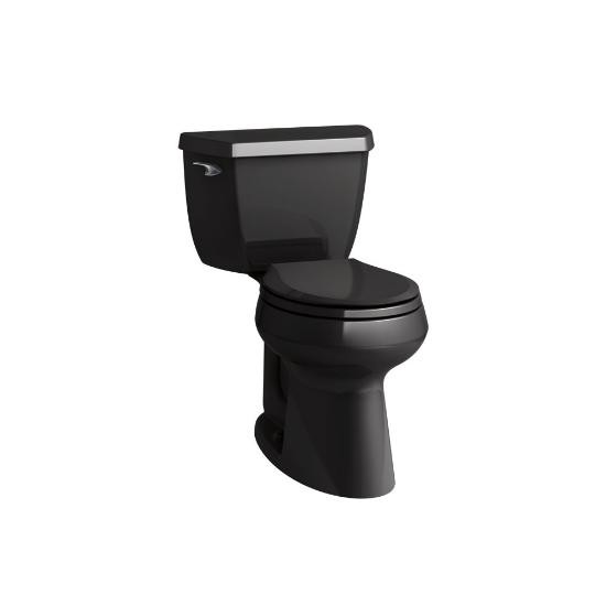 Kohler 5296-7 Highline Classic Comfort Height Two-Piece Round-Front 1.28 Gpf Toilet With Class Five Flush Technology And Left-Hand Trip Lever 1