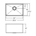 Julien 003674 Urbanedge Utility Sink Undermount Single 24X16X12 2