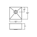 Julien 003924 J7 Bar Sink Undermount Single 15X15X7 2