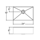 Julien 003285 Classic Sink Undermount Single 24X16X8 2