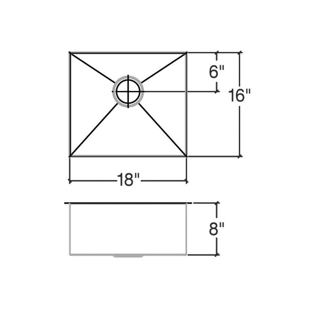 Julien 003205 Classic Sink Undermount Single 18X16X8 2