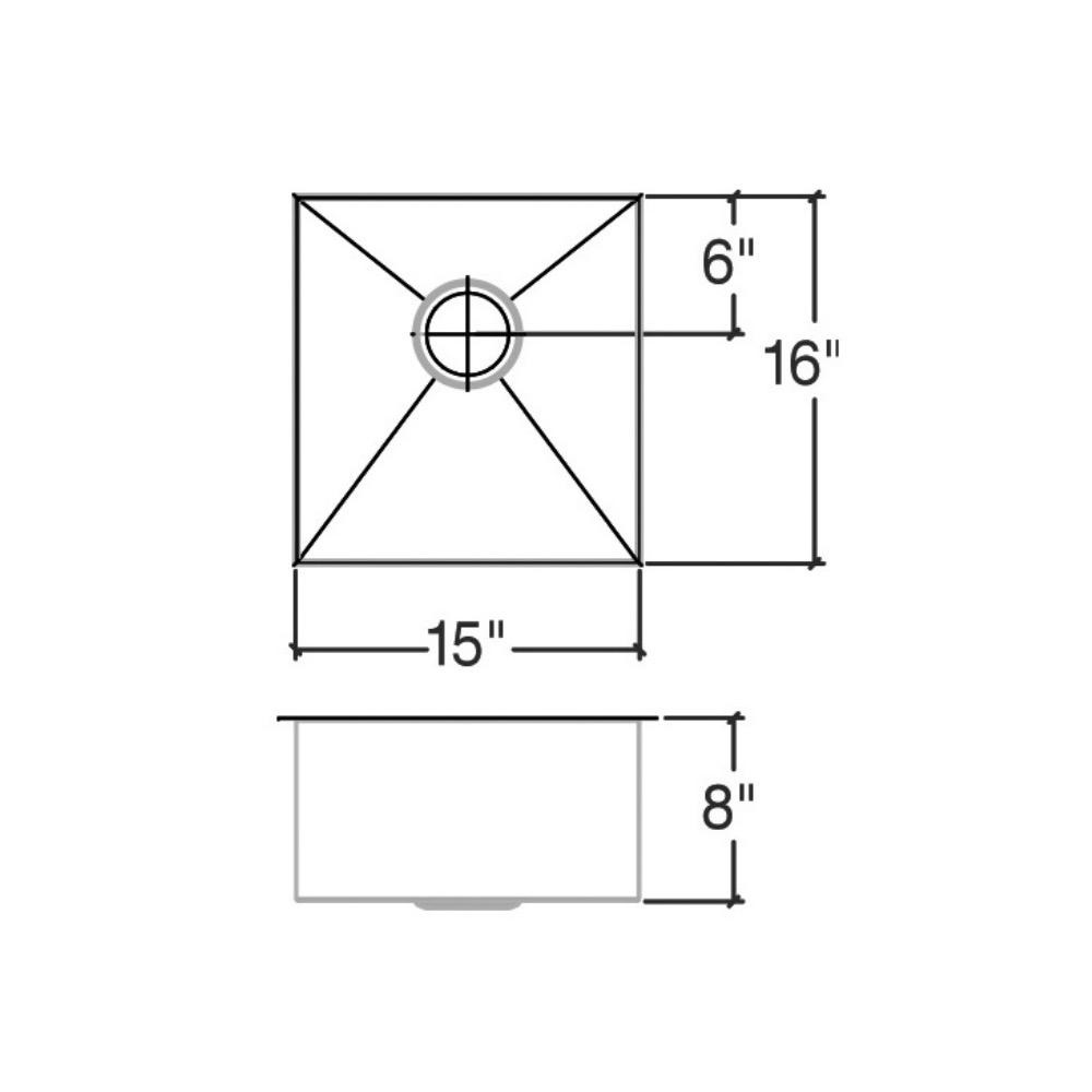 Julien 003204 Classic Sink Undermount Single 15X16X8 2