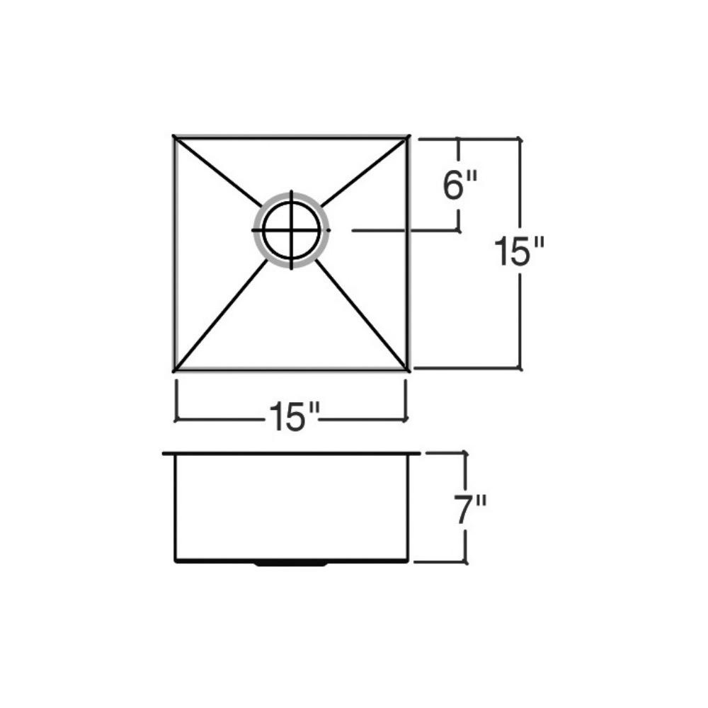 Julien 003225 Classic Bar Sink Undermount Single 15X15X7 2