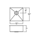 Julien 003225 Classic Bar Sink Undermount Single 15X15X7 2