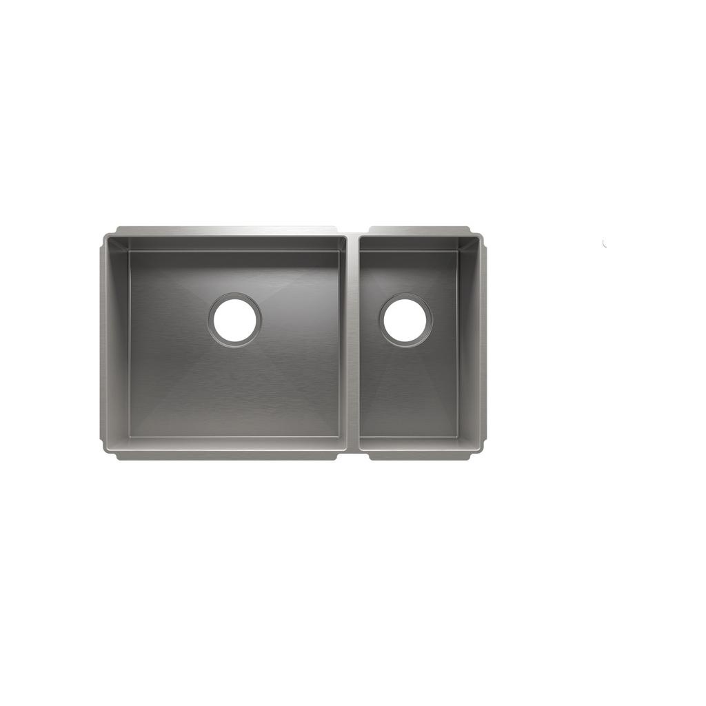 Julien 003989 J7 Sink Undermount Double L18X16X10 R9X16X8 1