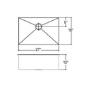 Julien 003942 J7 Sink Undermount Single 27X18X10 2