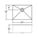 Julien 003941 J7 Sink Undermount Single 24X18X10 2