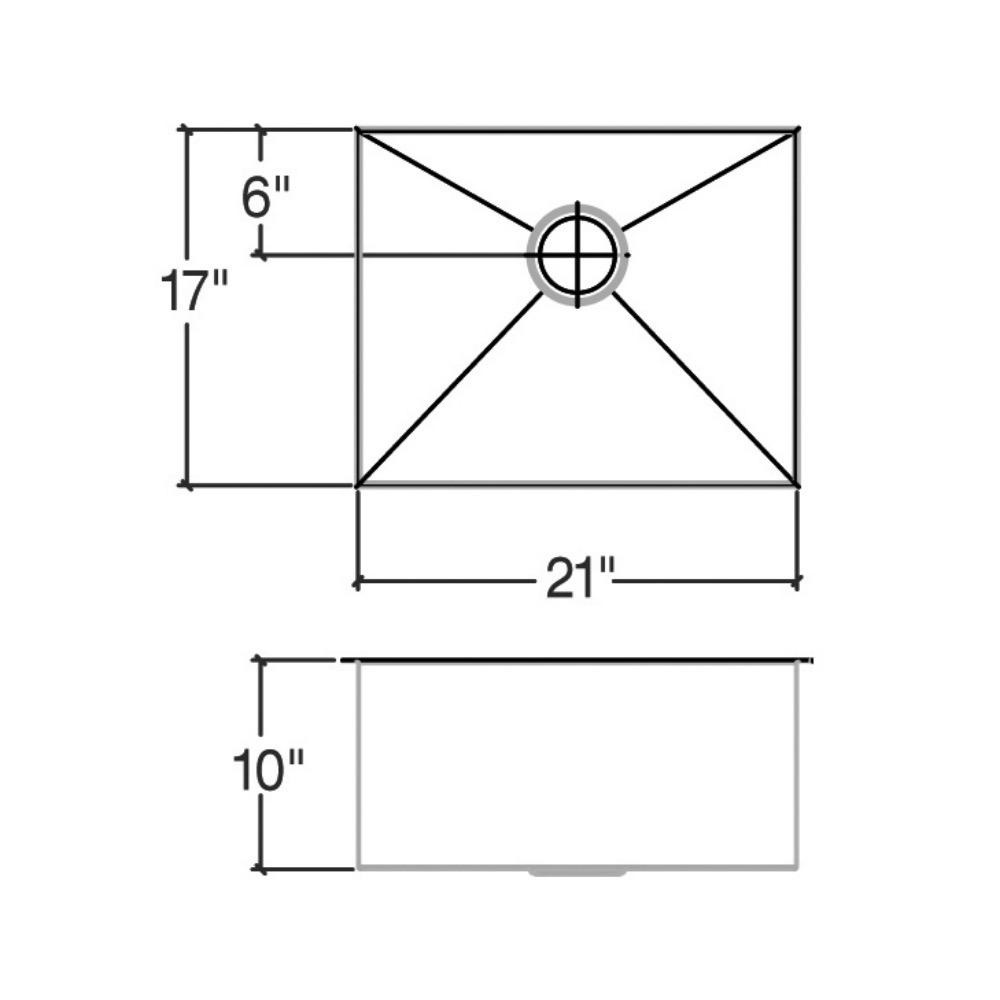 Julien 003929 J7 Sink Undermount Single 21X17X10 2