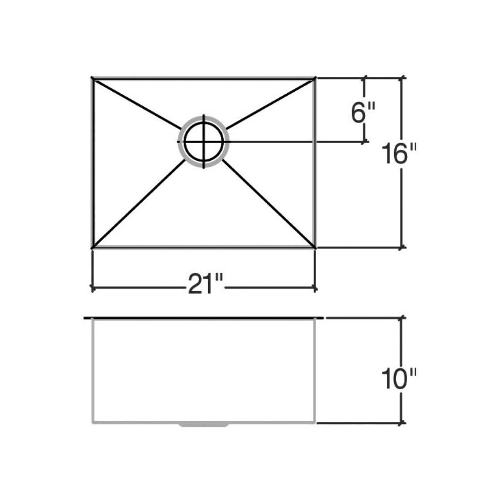 Julien 003981 J7 Sink Undermount Single 18X16X10 2