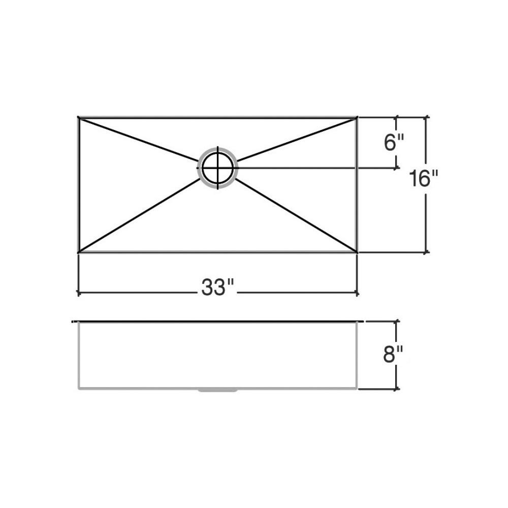 Julien 003995 J7 Sink Undermount Single 33X16X8 2