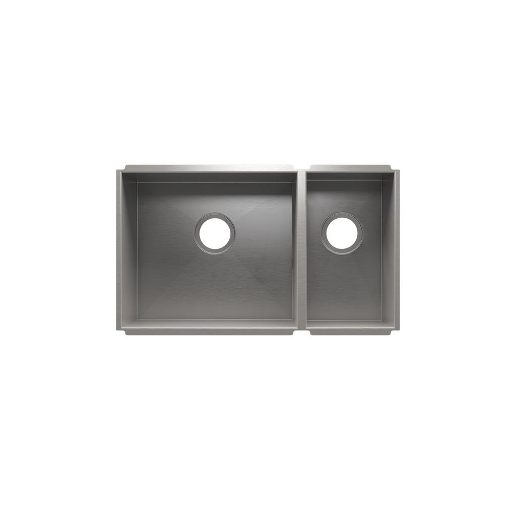 Julien 003659 Urbanedge Sink Undermount Double L18X16X10 R9X16X8 1